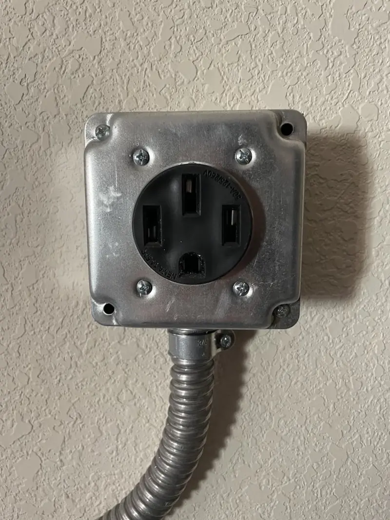 NEMA 14-50 outlet installed for Electrical Panel Upgrade in Bemidji